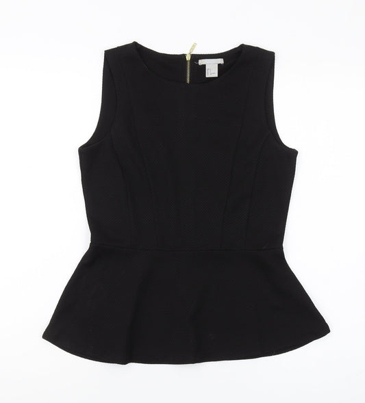 H&M Women's Black Slim Fit Tank Top