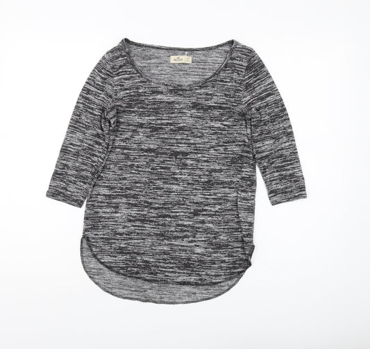 Womens UK Size S Hollister Grey Basic T-Shirt