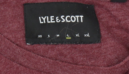 Lyle & Scott Red Men's Large T-Shirt, Short Sleeve