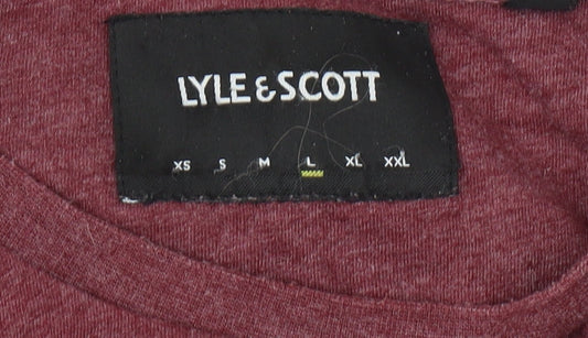 Lyle & Scott Red Men's Large T-Shirt, Short Sleeve