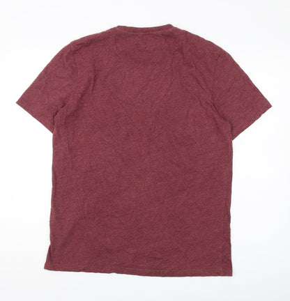 Lyle & Scott Red Men's Large T-Shirt, Short Sleeve