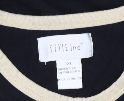 Style Inc Men's Black Short Sleeve T-Shirt XL