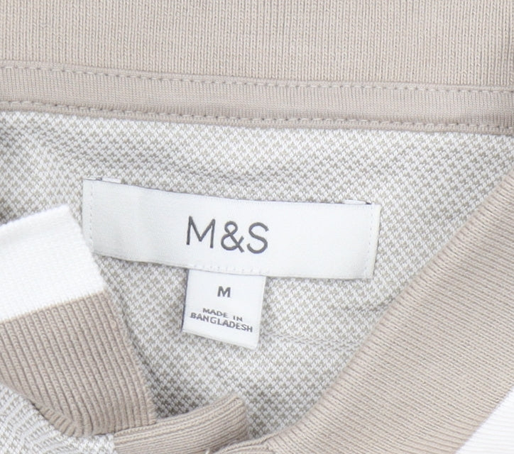 Marks and Spencer Beige Men's M Polo Short Sleeve