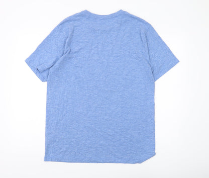 Next Men's Blue Motorcycle Graphic T-Shirt L