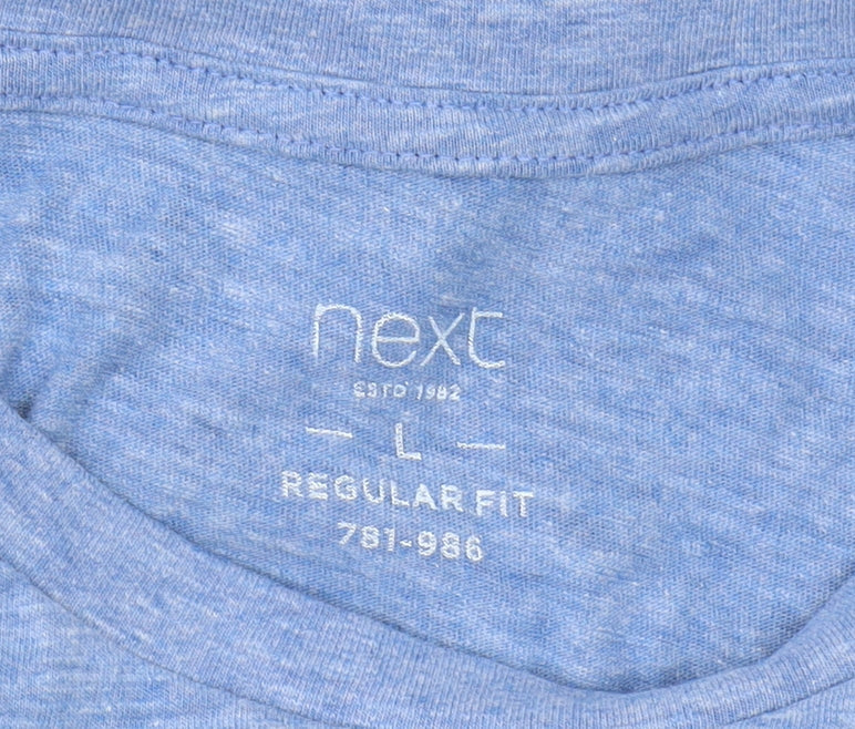 Next Men's Blue Motorcycle Graphic T-Shirt L