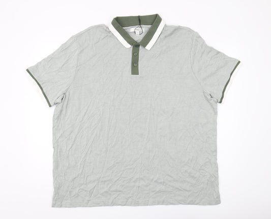 Marks and Spencer Men's Green 3XL Polo Shirt