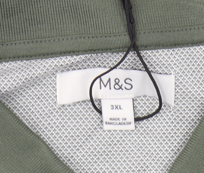 Marks and Spencer Men's Green 3XL Polo Shirt