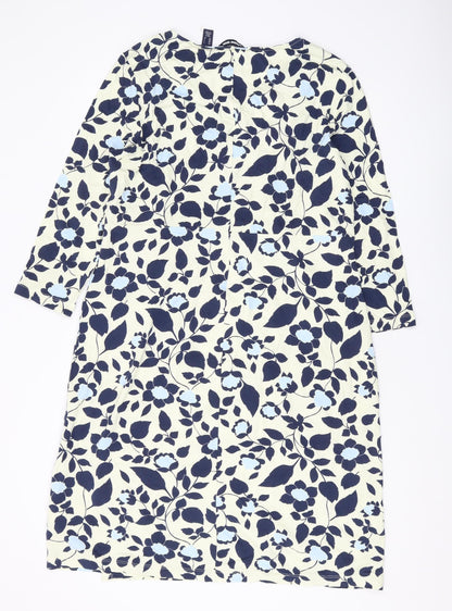 Lands' End Women's Floral Shift Dress, L, Multicoloured