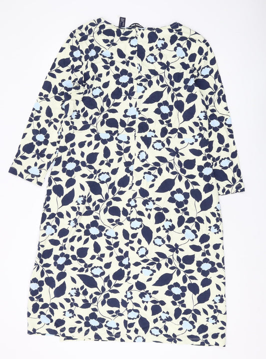 Lands' End Women's Floral Shift Dress, L, Multicoloured