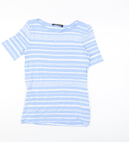 Betty Barclay Women's Blue Striped T-Shirt Size 8