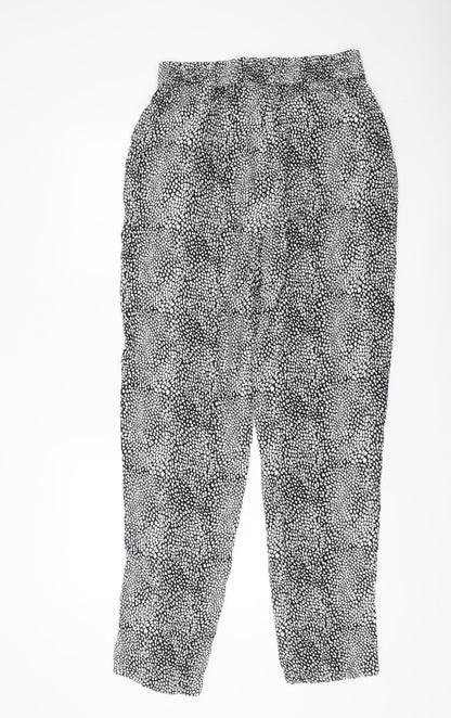 Womens UK Size 10 Marks and Spencer Regular Fit Cropped Black Trousers