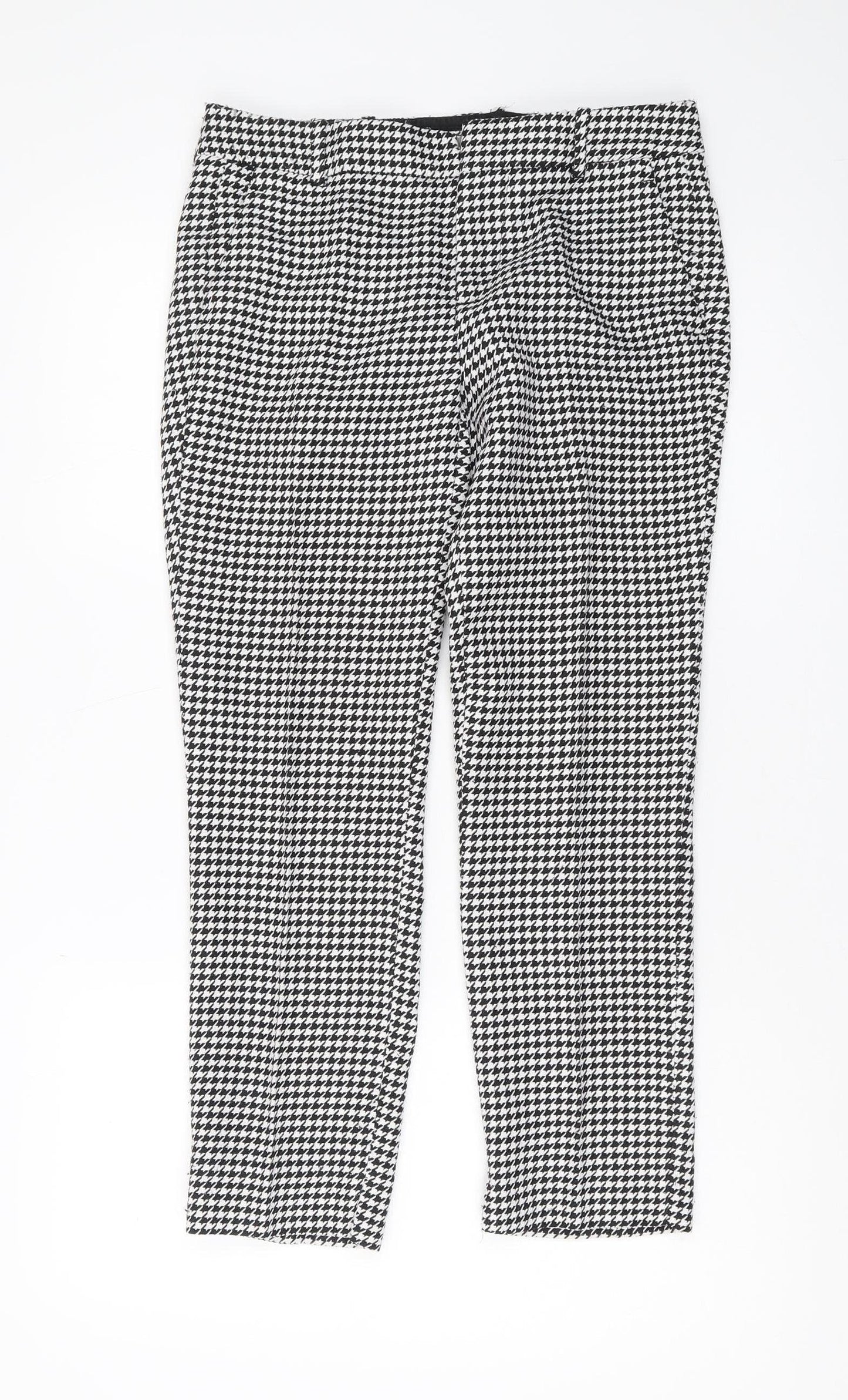 Zara Woman Straight Trousers XS Multicoloured