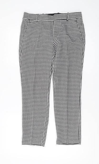 Zara Woman Straight Trousers XS Multicoloured
