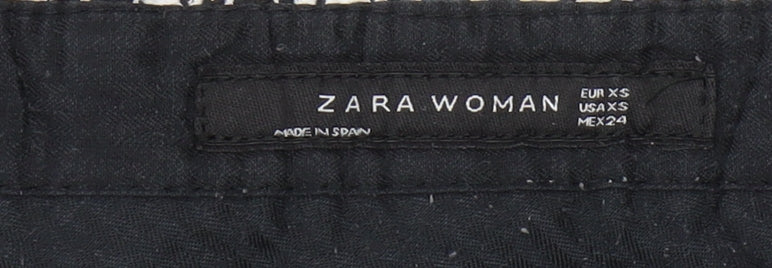Zara Woman Straight Trousers XS Multicoloured