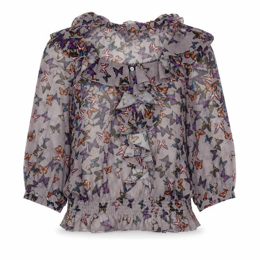 Womens UK Size 6 Ted Baker Multicoloured Ringer Blouse