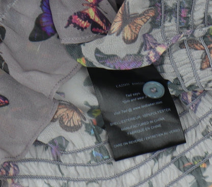 Womens UK Size 6 Ted Baker Multicoloured Ringer Blouse