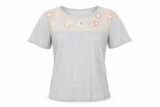 Womens UK Size 10 Marks and Spencer Grey Basic T-Shirt