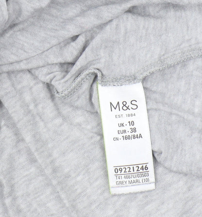 Womens UK Size 10 Marks and Spencer Grey Basic T-Shirt