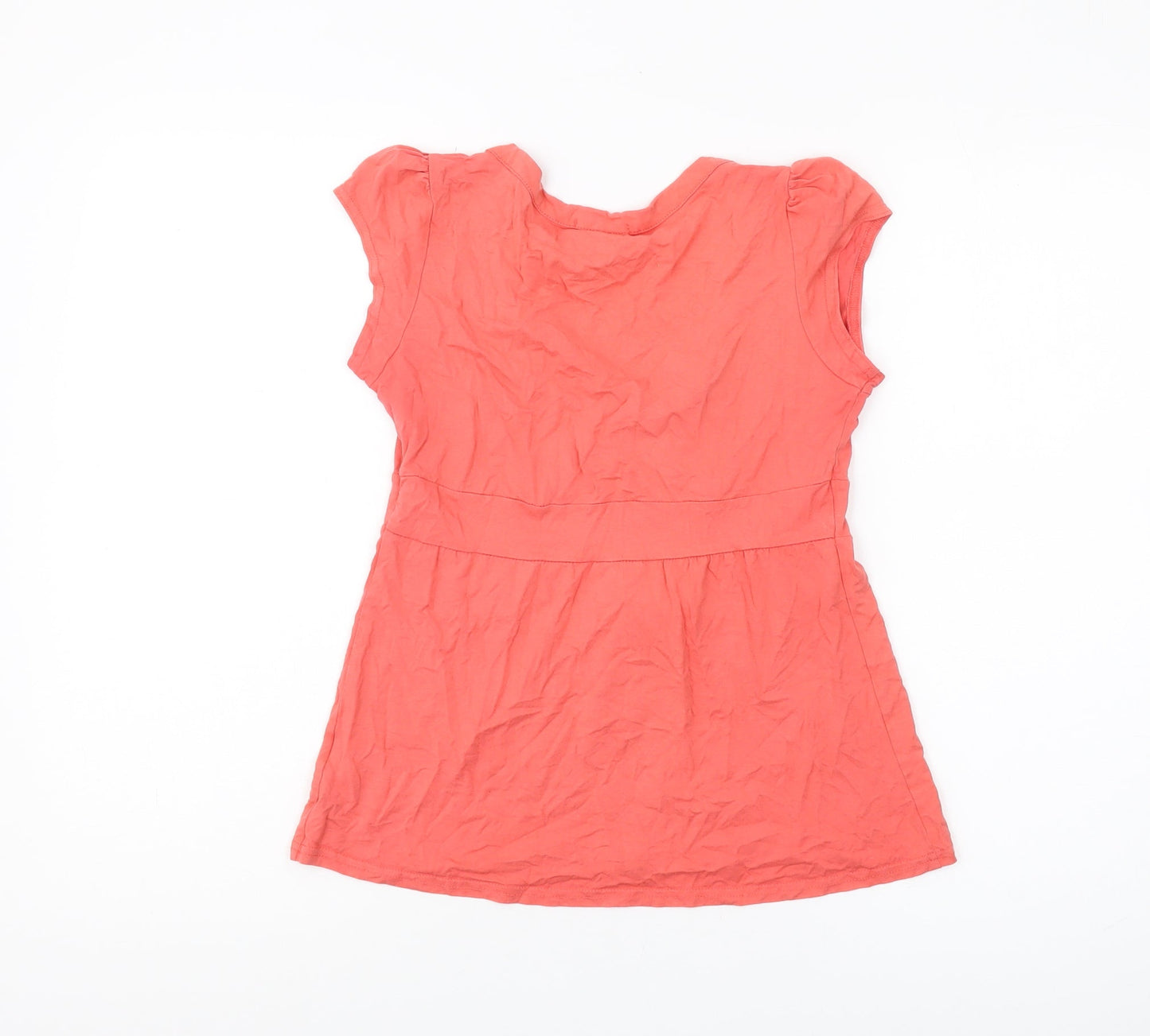 Womens UK Size 10 Topshop Red Wrap Blouse