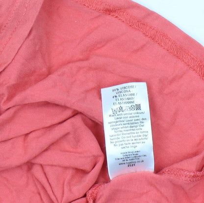 Womens UK Size 10 Topshop Red Wrap Blouse