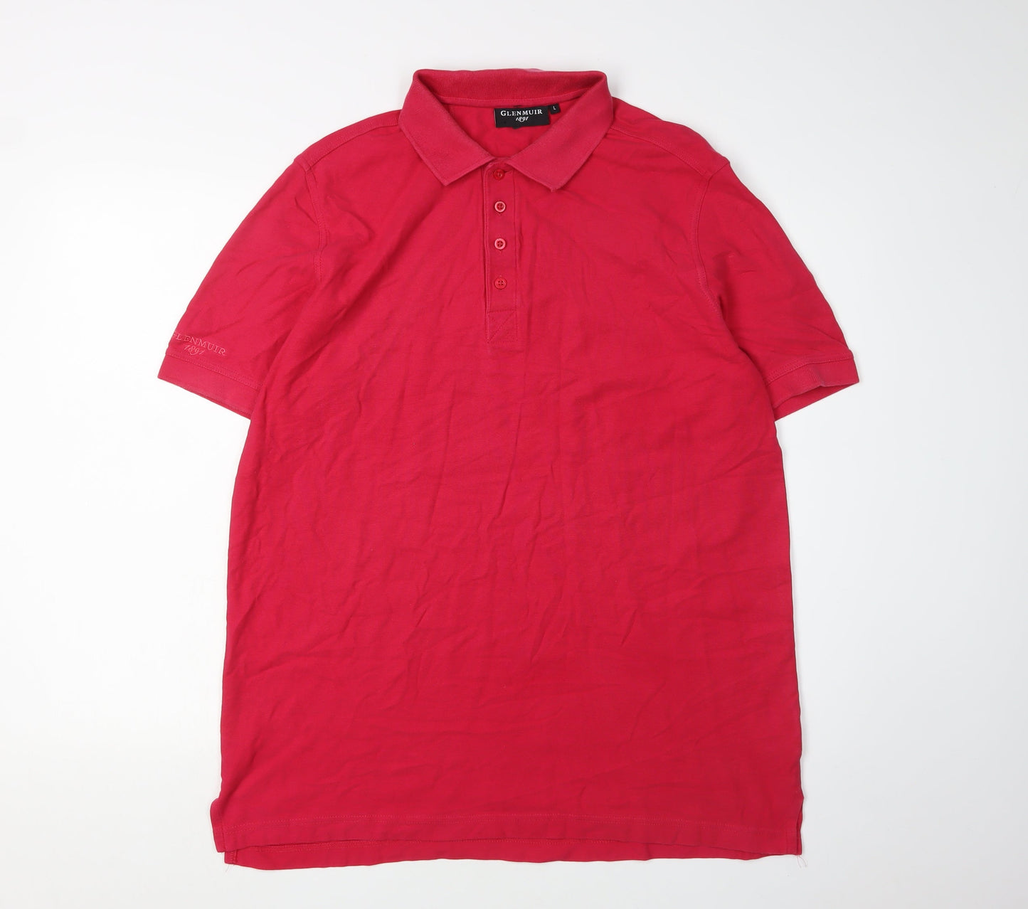 Glenmuir Men's Red Polo Shirt L Short Sleeve