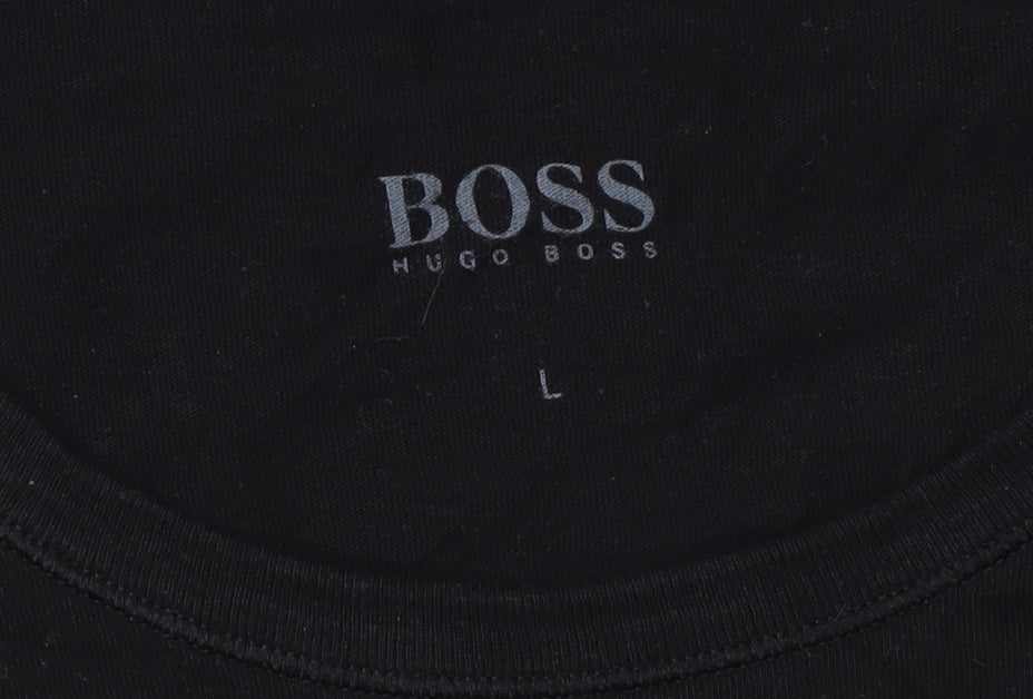 Mens UK Size L HUGO BOSS Black  T-Shirt