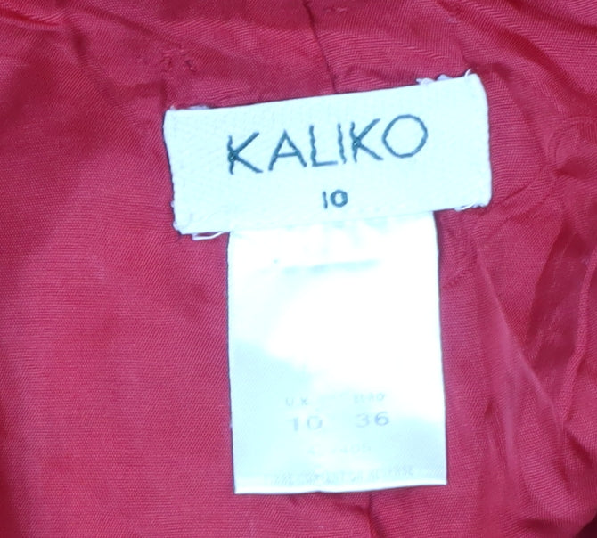 Kaliko Women's Red Size 10 A-Line Midi Skirt