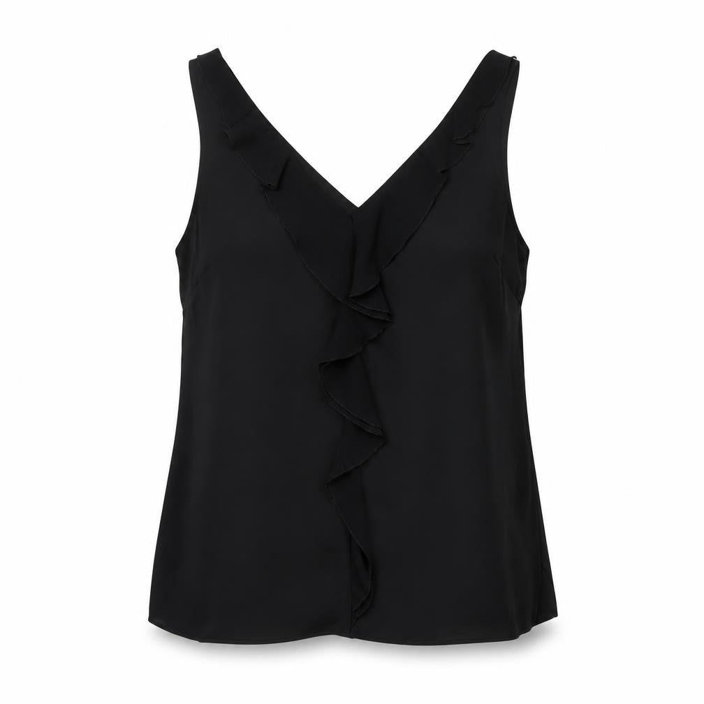 Womens UK Size 12 Wallis Black Wrap Blouse