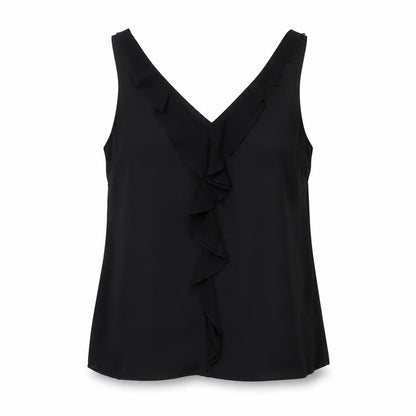 Womens UK Size 12 Wallis Black Wrap Blouse