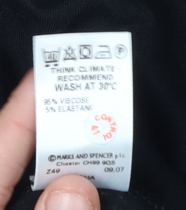 Marks and Spencer Black Midi Dress UK 12 Women Classic