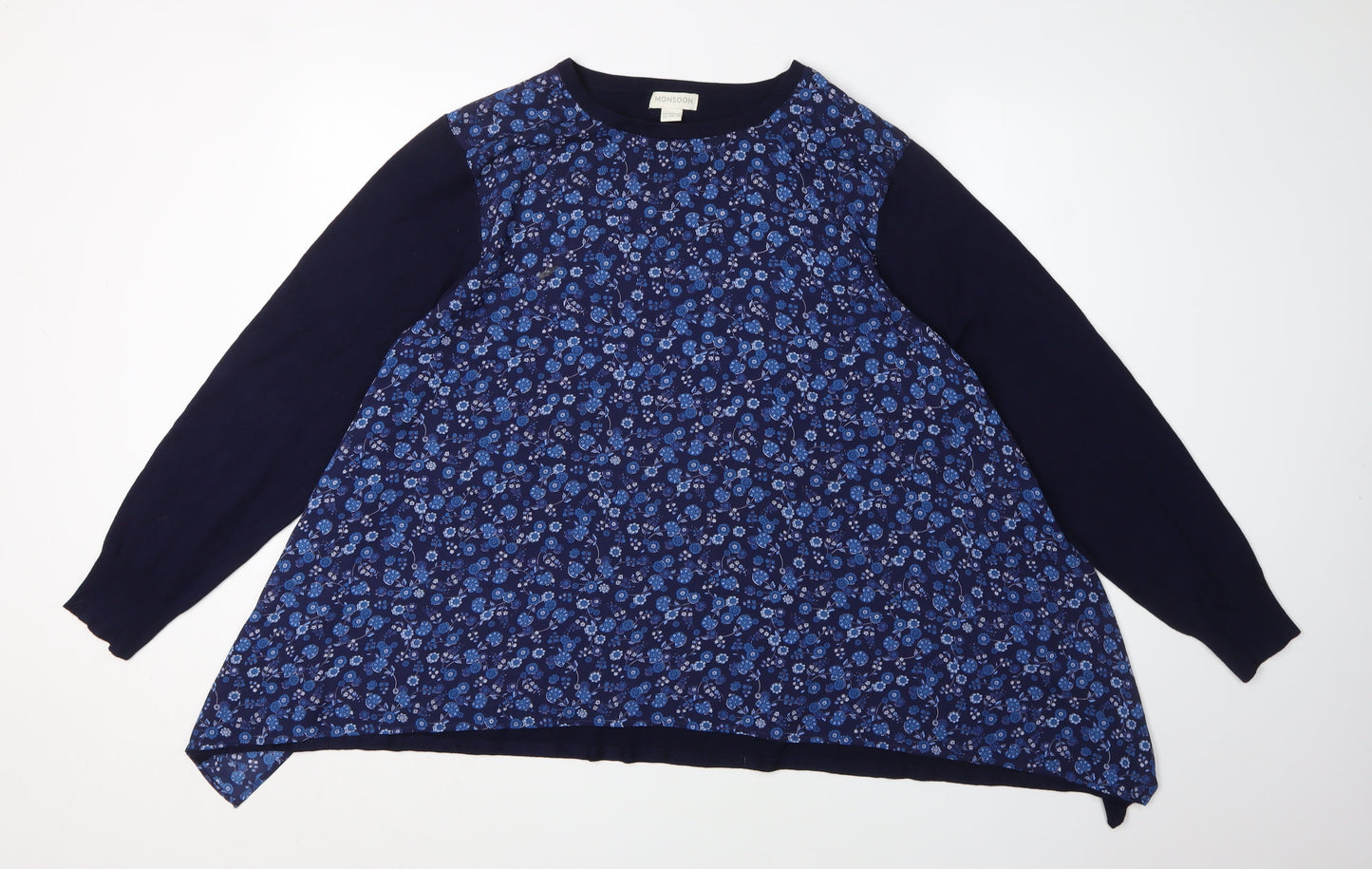 Womens UK Size 20 Monsoon Blue Pullover Jumper