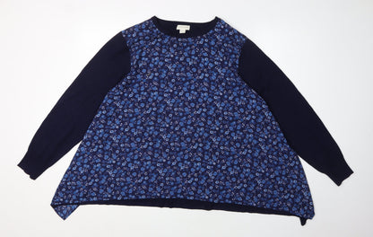 Womens UK Size 20 Monsoon Blue Pullover Jumper