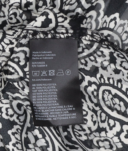 Womens UK Size XS H&M Black Tunic Blouse