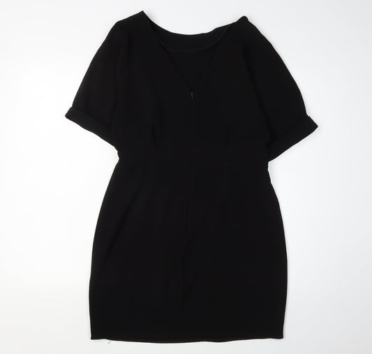 Elegant Women's Black Shift Dress - Size 12 Formal Wear