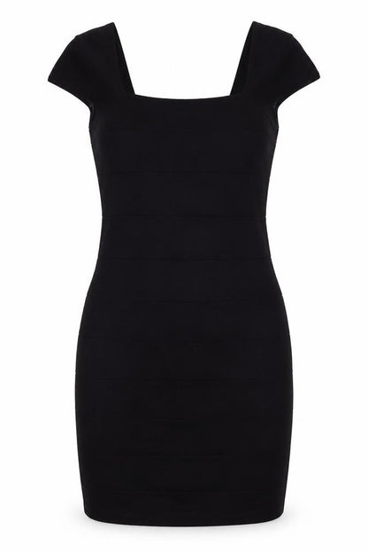 H&M Women's Black Bodycon Mini Dress - Size 12