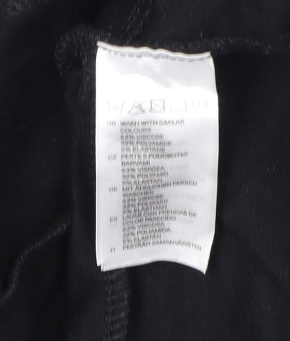 H&M Women's Black Bodycon Mini Dress - Size 12