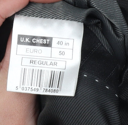 Mens UK Size 40 KJ Regular Black Suit Jacket