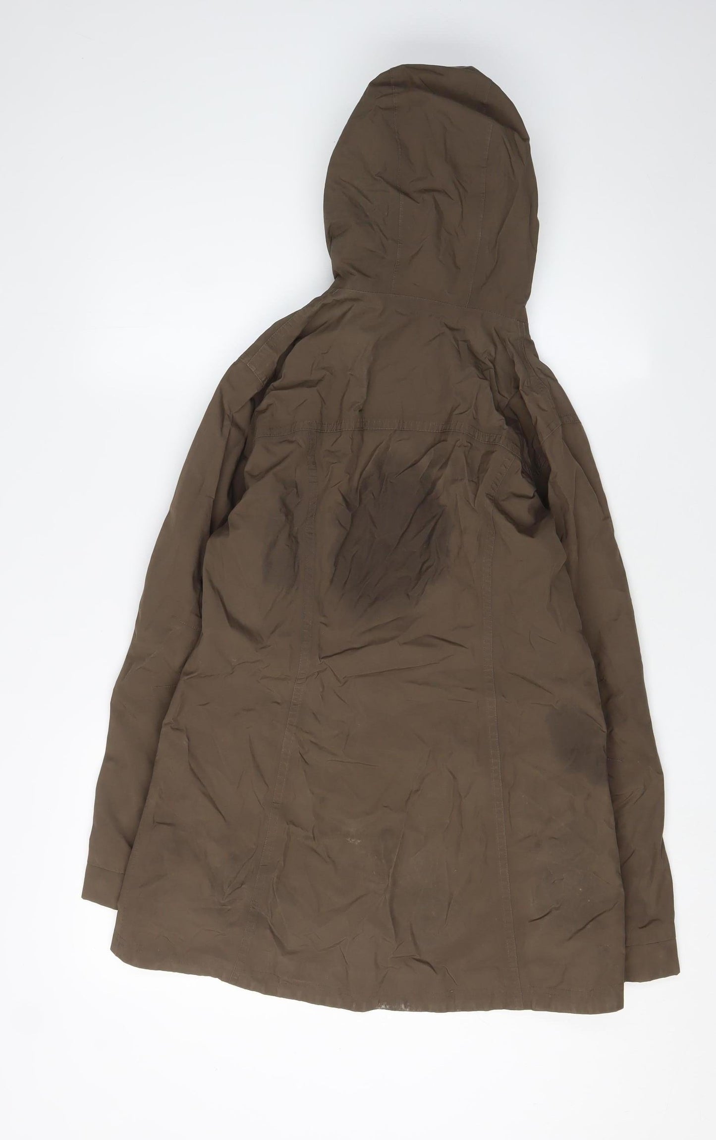 Quechua Girls Brown Parka Jacket with Hood, Size 14 Years