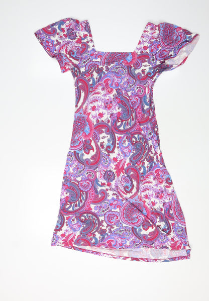 Warehouse Women's Multicoloured Paisley Dress Size 10