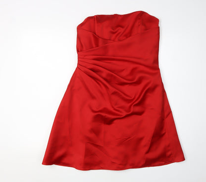 Alfred Angelo Women's Red Strapless A-Line Dress Size 14