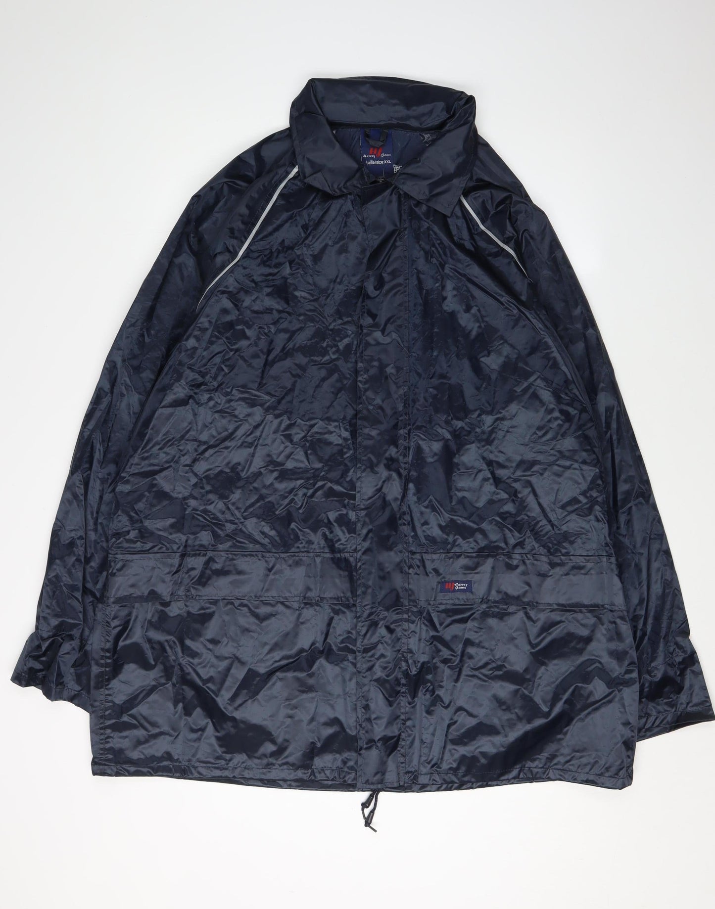 Mens UK Size 2XL Harvey James Blue Rain Coat