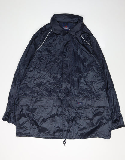 Mens UK Size 2XL Harvey James Blue Rain Coat