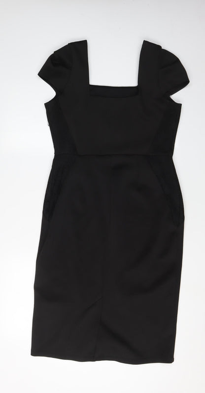 Dorothy Perkins Women's Black Pencil Dress Size 14