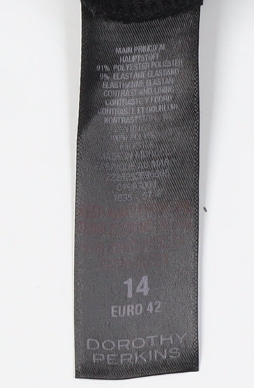 Dorothy Perkins Women's Black Pencil Dress Size 14