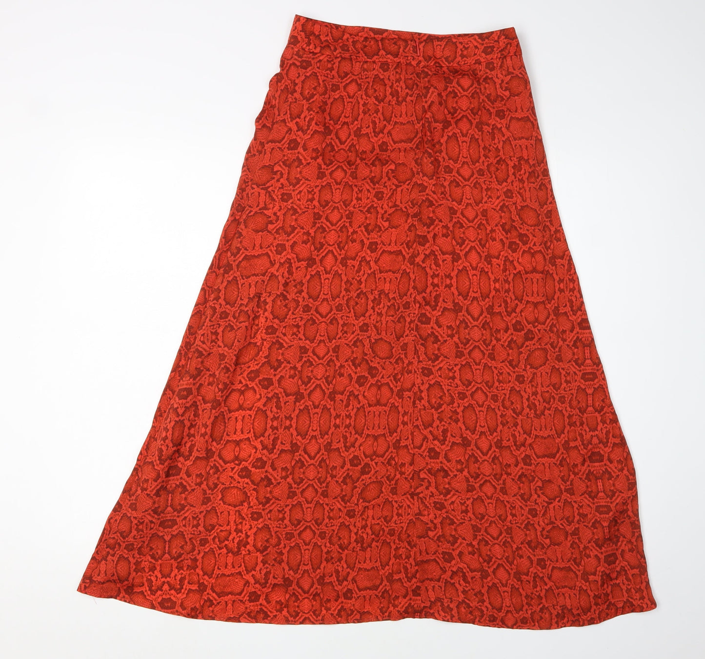 Mango Women's Red A-Line Animal Print Skirt XS