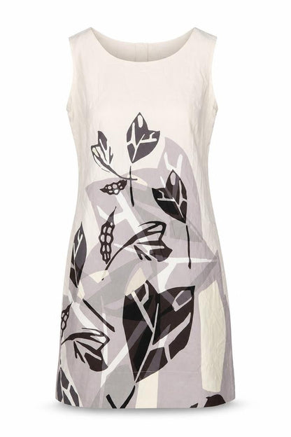 H&M Women's Beige Floral Shift Dress Size 6