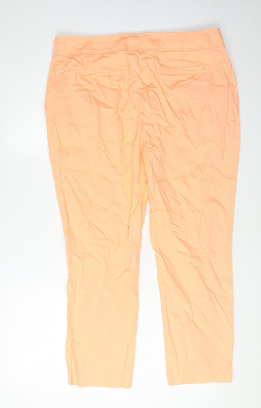 Womens UK Size 16 Dorothy Perkins Regular Fit Chino Orange Trousers