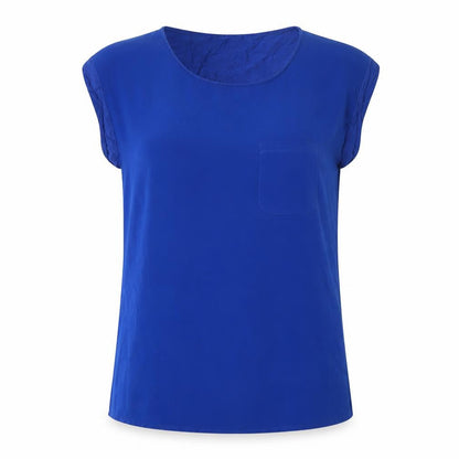 Womens UK Size S Oasis Blue Basic Blouse