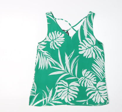 Womens UK Size 12 Debenhams Green Camisole Tank