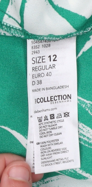 Womens UK Size 12 Debenhams Green Camisole Tank